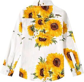 img 3 attached to 🌻 Пуговицы для мальчиков с принтом подсолнухов SSLR Casual Button Clothing