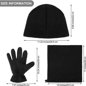 img 3 attached to URATOT Fleece Gaiter Gloves Winter