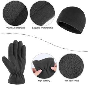 img 2 attached to URATOT Fleece Gaiter Gloves Winter