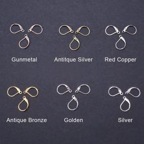 img 1 attached to 📿 120 PCS 6 Colors Brass Lever Back Earring French Hook Ear Wire with Open Loop for DIY Jewelry Earring Making - PH PandaHall