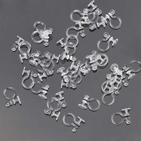 img 1 attached to 📎 200PCS Arricraft Clear Plastic Clip-on Earring Converters for DIY Non Pierced Earring Making Supplies