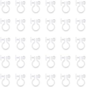 img 4 attached to 📎 200PCS Arricraft Clear Plastic Clip-on Earring Converters for DIY Non Pierced Earring Making Supplies