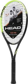 img 3 attached to 🎾 Head Tour Pro Tennis Racket - Pre-Strung, Lightweight 27 Inch Racquet in Yellow