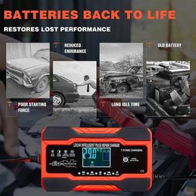 img 1 attached to ⚡️ ABLY 10-Amp Automotive Battery Charger - 24V & 12V Car Battery Maintenance with Temperature Compensation; Ideal for Cars, Lawn Mowers, Motorcycles, Boats, SUVs, and More
