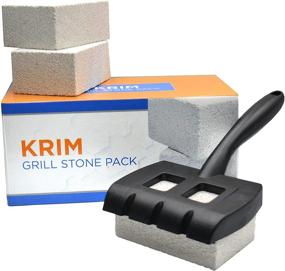 img 4 attached to 🧼 KRIM Grill Cleaner Stone Brick Pumice Handle: Commercial Grade Eco-Friendly Scraper for Grills Cleaning