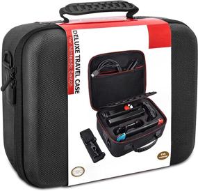 img 4 attached to 🎮 COOWPS Switch Case for Nintendo Switch/Switch OLED Model 2021 - Rugged Portable Protective Carrying Case Travel Bag for Switch Console & Accessories, Black