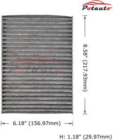 img 3 attached to 🚗 POTAUTO MAP 3024C (CF11810) Активированный угольный салонный воздушный фильтр для замены в автомобилях FIAT 500L 500X, JEEP COMPASS RENEGADE - Превосходная фильтрация воздуха для свежего дыхания