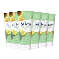 🥑 st. ives soft skin scrub: avocado and honey, 100% natural exfoliants - hypoallergenic, dermatologist tested - 6 oz, 6 count for soft, smooth skin logo