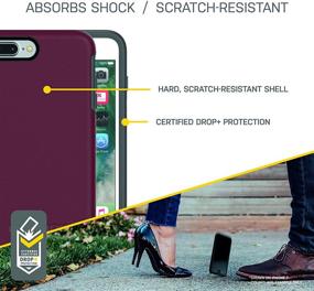 img 1 attached to Чехол OtterBox Symmetry Series для iPhone 8 Plus и iPhone 7 Plus - Розничная упаковка - Fine Port (Кордован/Серый сланец) - Превосходная защита для вашего телефона