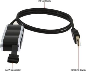 img 2 attached to Sabrent SATA to USB 2.0 Converter Adapter Cable with Power Supply for Serial ATA