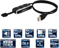 кабель адаптера преобразователя sabrent sata в usb 2.0 с блоком питания для serial ata логотип