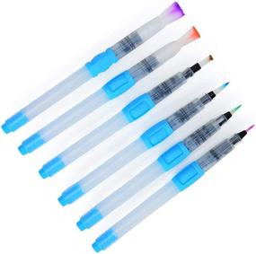 img 3 attached to 🖌️ Versatile Water Brush Pen Set for Watercolor Painting, Calligraphy, and Lettering