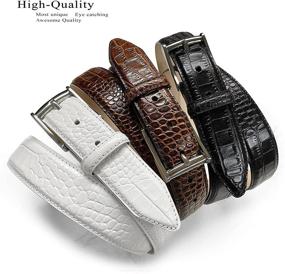 img 2 attached to 🐊 Impress with Italian Calfskin Alligator Accessories - Genuine Leather for Men