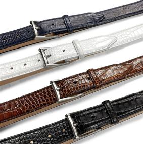 img 3 attached to 🐊 Impress with Italian Calfskin Alligator Accessories - Genuine Leather for Men