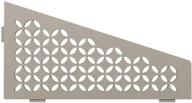schluter systems quadrilateral corner shelf-e with floral design in stone grey (ses3d5tssg) - kerdi-line shower accessory logo