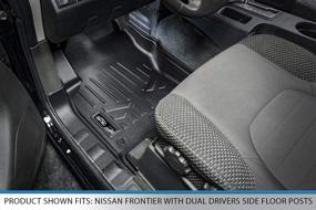 img 3 attached to 🔝 High-Quality MAXLINER Floor Mats - 2 Row Liner Set in Black | Fit for 2005-2021 Nissan Frontier Crew Cab