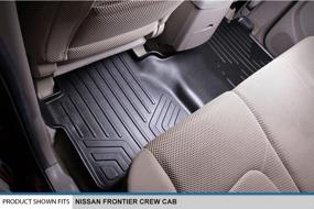 img 1 attached to 🔝 High-Quality MAXLINER Floor Mats - 2 Row Liner Set in Black | Fit for 2005-2021 Nissan Frontier Crew Cab