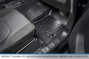 img 2 attached to 🔝 High-Quality MAXLINER Floor Mats - 2 Row Liner Set in Black | Fit for 2005-2021 Nissan Frontier Crew Cab