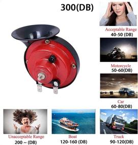 img 2 attached to 📢 Super Loud 300DB Train Horn Kit for Trucks, Cars, Boats - Dual Snail Single Horn, Raging Double Horns Sound with 12v Power Supply - Ideal for Motorcycles, Bikes, and More