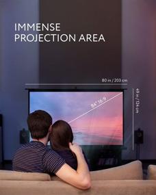 img 2 attached to Premium 84-inch Indoor and Outdoor Projector Screen with Stand - 16:9 HD, Wrinkle-Free Tripod Screen for Movies, Office Presentations - Includes Carry Bag and Tight Straps
