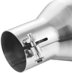 img 1 attached to 🚗 2.5" Inlet A-KARCK Exhaust Tip, 4" Outlet 12" Long Stainless Steel Polished Finish Muffler Tip for Car Tailpipe - Bolt On Design