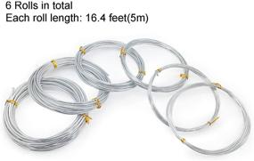 img 3 attached to 🔧 Versatile Silver Aluminum Wire Set | Bendable Metal Craft Wire for DIY Art Sculpture, Doll Skeleton, Jewelry Making | 6 Rolls, 5 Sizes (1mm, 1.5mm, 2mm, 2.5mm, and 3mm Thickness)