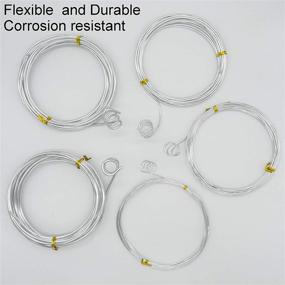 img 1 attached to 🔧 Versatile Silver Aluminum Wire Set | Bendable Metal Craft Wire for DIY Art Sculpture, Doll Skeleton, Jewelry Making | 6 Rolls, 5 Sizes (1mm, 1.5mm, 2mm, 2.5mm, and 3mm Thickness)