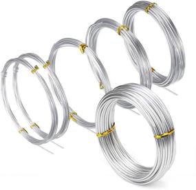 img 4 attached to 🔧 Versatile Silver Aluminum Wire Set | Bendable Metal Craft Wire for DIY Art Sculpture, Doll Skeleton, Jewelry Making | 6 Rolls, 5 Sizes (1mm, 1.5mm, 2mm, 2.5mm, and 3mm Thickness)