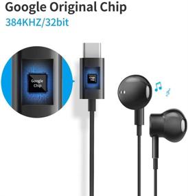 img 2 attached to Biming USB C Headphones - HiFi Stereo Type C Earbuds with Mic & Volume Control for Google Pixel, iPad Pro, MacBook and More c Port (Black)