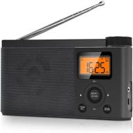 📻 greadio am fm weather alert radio - portable transistor noaa radio with outstanding reception, battery operation or usb charging, alarm clock, time setting, earphone jack, lcd display for home, outdoor, and seniors logo