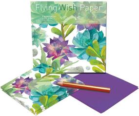 img 2 attached to Flying Wish Paper Combo Pack - Golden Om, Cactus Green - Mini Kit Combos - Write, Light & Watch it Fly! (3 x Mini Sets, 5" x 5" Each)