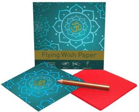 img 3 attached to Flying Wish Paper Combo Pack - Golden Om, Cactus Green - Mini Kit Combos - Write, Light & Watch it Fly! (3 x Mini Sets, 5" x 5" Each)