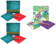 flying wish paper combo pack - golden om, cactus green - mini kit combos - write, light & watch it fly! (3 x mini sets, 5" x 5" each) logo