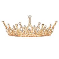 👑 gold crown for women with gemstones - makone crowns and tiaras, hair accessories for bridal wedding, prom gifts (crown 11, gold) logo