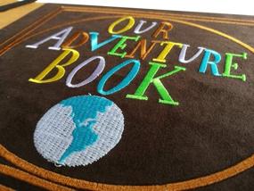 img 2 attached to 📔 LINKEDWIN Our Adventure Book: A Pixar Up Themed Scrapbook and Memory Keepsake, Perfect for Weddings and Anniversaries - Includes Suede Cover, Embroidered Postcards, and 80 Pages, 11.6 x 7.5 inches