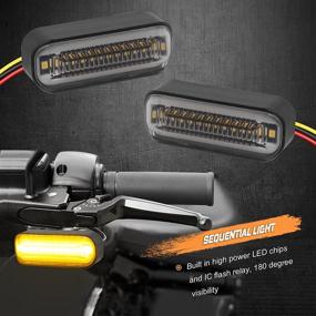 img 2 attached to NTHREEAUTO Последовательные рулевые ручки для мотоциклов и совместимые аксессуары освещения