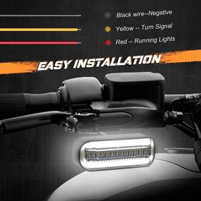 img 1 attached to NTHREEAUTO Последовательные рулевые ручки для мотоциклов и совместимые аксессуары освещения