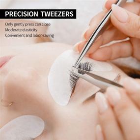 img 3 attached to 3-Piece Stainless Steel Pointed Tweezers Set: Eyelash Extensions, Blackhead Remover, Precision Eyebrow Splinter Removal