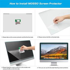 img 2 attached to MOSISO 20-22 inch Computer Anti-UV Eye Protection Filter Film with Blue Light Blocking for Diagonal 20, 21.5, and 22 inch 16:9 Widescreen Desktop PC LED Monitor Panel (Dimensions: 19.29 x 12.48 inch/L x W)