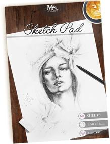 img 4 attached to 🎶 Mozart Sketch Pad: Acid-Free Sketch Book with 60 Sheets of Thick, Smooth Drawing Paper (160g/m2) - Ideal for Artists of All Ages! Great for Sketching, Stenciling, and More
