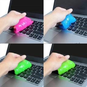 img 3 attached to 🧼 Weilai Keyboard Cleaner Car Cleaning Gel Laptop Universal Dust Gum Computer PC Magic Innovative Super Soft Sticky Gel (Pack of 4)