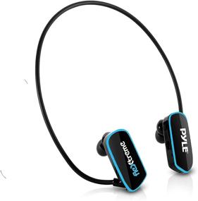 img 4 attached to 🏊 IPX8 Submersible Waterproof MP3 Player Swim Headphone - Flexible Wrap-Around Style Headphones with Built-in Rechargeable Battery, USB Connection, 4GB Flash Memory & Replacement Earbuds - Pyle PSWP6BK
