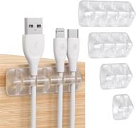🔌 syncwire clear cable clips - cord holders - self adhesive cable management organizer - home office cubicle car nightstand desk accessories - gift ideas for men women dad mom (5 packs/15 slots) - improved seo logo