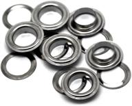 craftmemore 16mm hole 50 sets grommets eyelets with washers for leather, tarp, and canvas - gunmetal finish logo