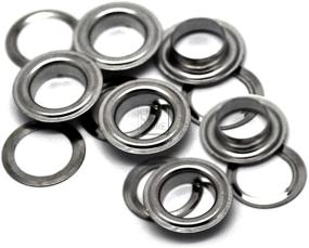 img 4 attached to CRAFTMEMORE 16MM Hole 50 Sets Grommets Eyelets with Washers for Leather, Tarp, and Canvas - Gunmetal Finish