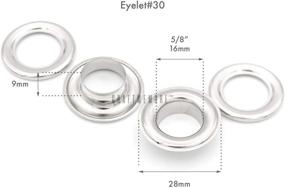 img 3 attached to CRAFTMEMORE 16MM Hole 50 Sets Grommets Eyelets with Washers for Leather, Tarp, and Canvas - Gunmetal Finish