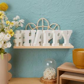 img 3 attached to 🔠 Table Top Wood Letter Alphabet Set - 3D, A-Z (3 inch, 54 Piece, White) - Perfect for Party Decor and More