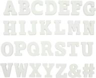 🔠 table top wood letter alphabet set - 3d, a-z (3 inch, 54 piece, white) - perfect for party decor and more logo