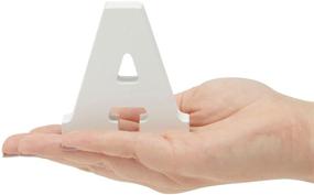 img 1 attached to 🔠 Table Top Wood Letter Alphabet Set - 3D, A-Z (3 inch, 54 Piece, White) - Perfect for Party Decor and More
