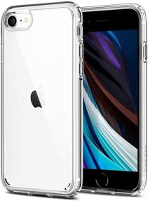 img 4 attached to 📱 Spigen Ultra Hybrid 2nd Generation Crystal Clear Case - Compatible with iPhone SE 2020, iPhone 8 (2017), and iPhone 7 (2016)